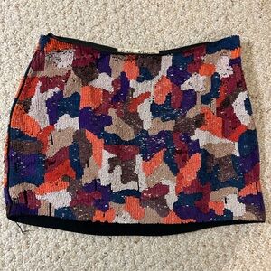 Graham and Spencer Silk Sequin Mini Skirt
